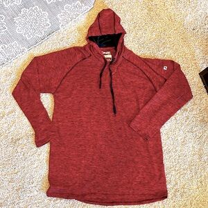 XXL Deep Red Lightweight Men’s Athletic Hooded sport shirt